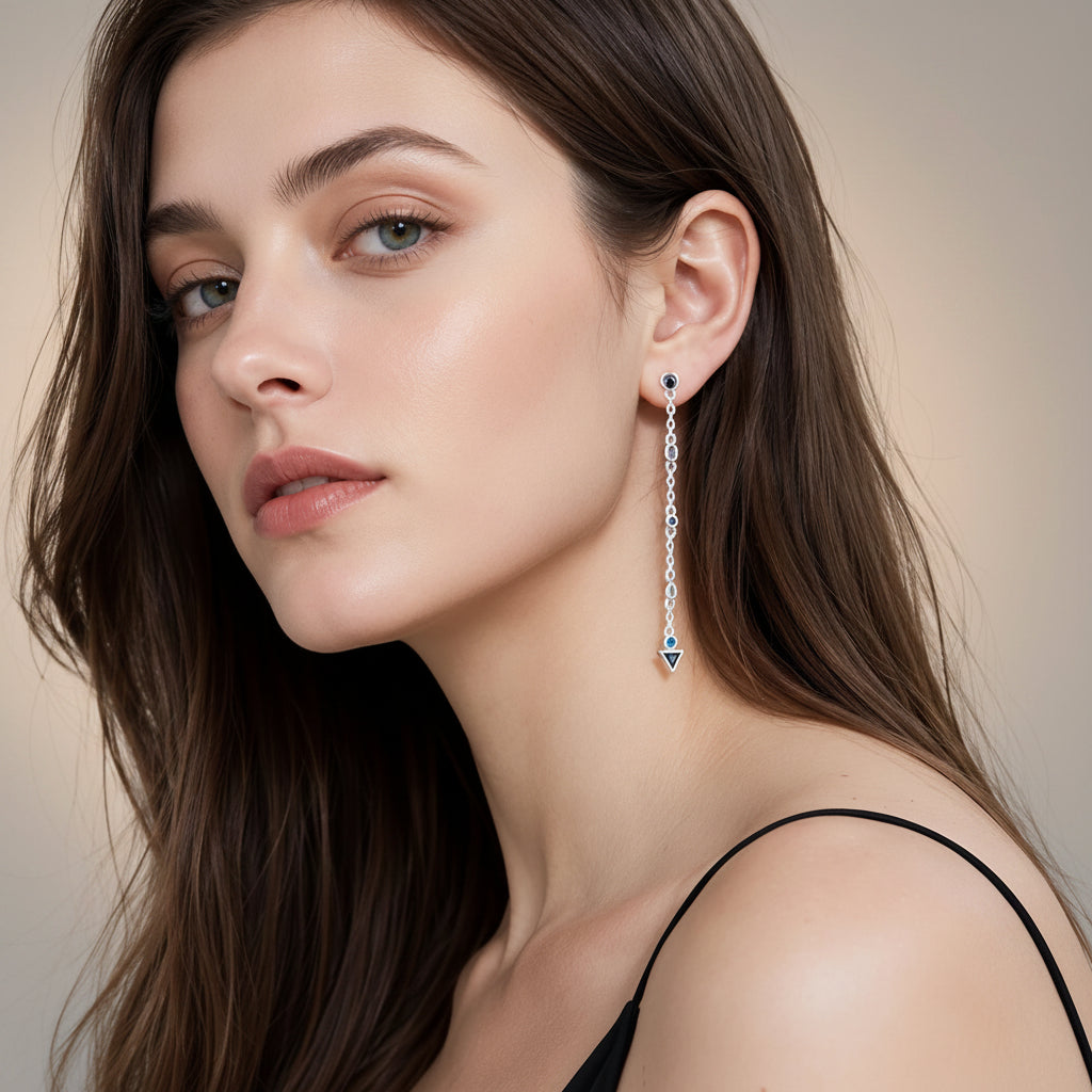 Colorful Dragonfly Earrings in Sterling Silver with Colorful Zircons