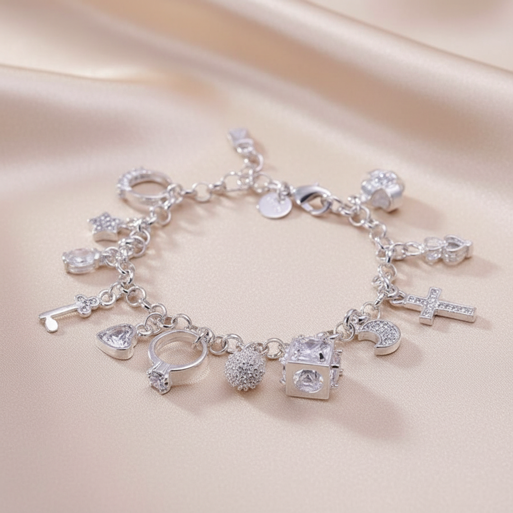 Selection of 925 Sterling Silver Chain Bracelets