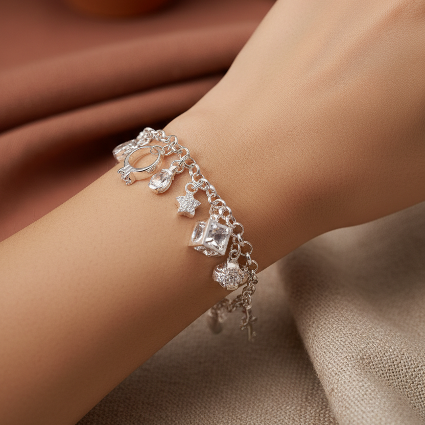 Selection of 925 Sterling Silver Chain Bracelets