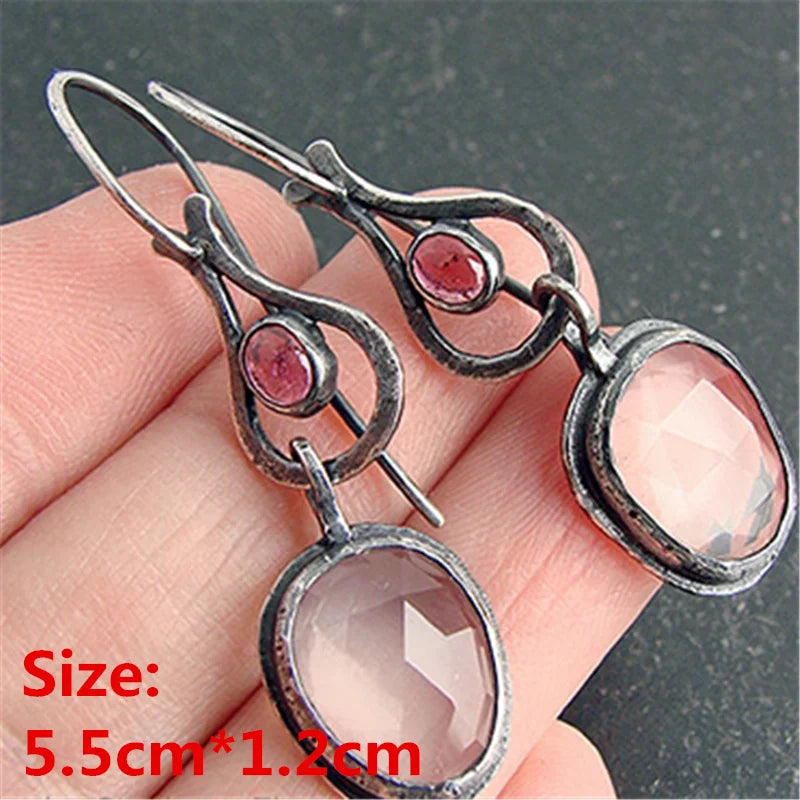 Unique Collection of Zinc Alloy Resin Dangle Earrings - Geometric Asymmetric Boho Trendy
