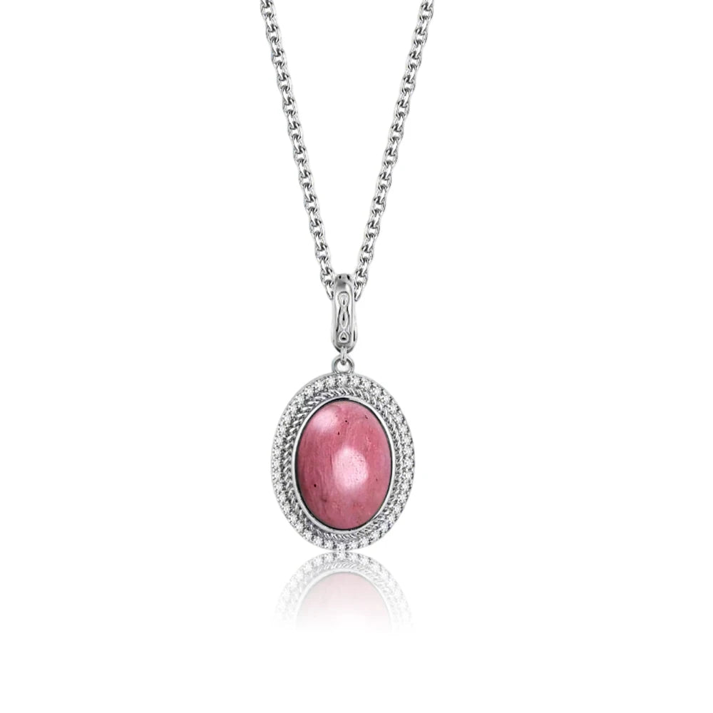 925 Sterling Silver Natural Moonstone Pendant & Earrings Set