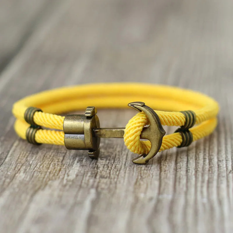Zinc Alloy Hook Rope Bracelet 4 Colors