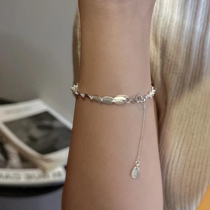 Matte 925 Sterling Silver Bracelet