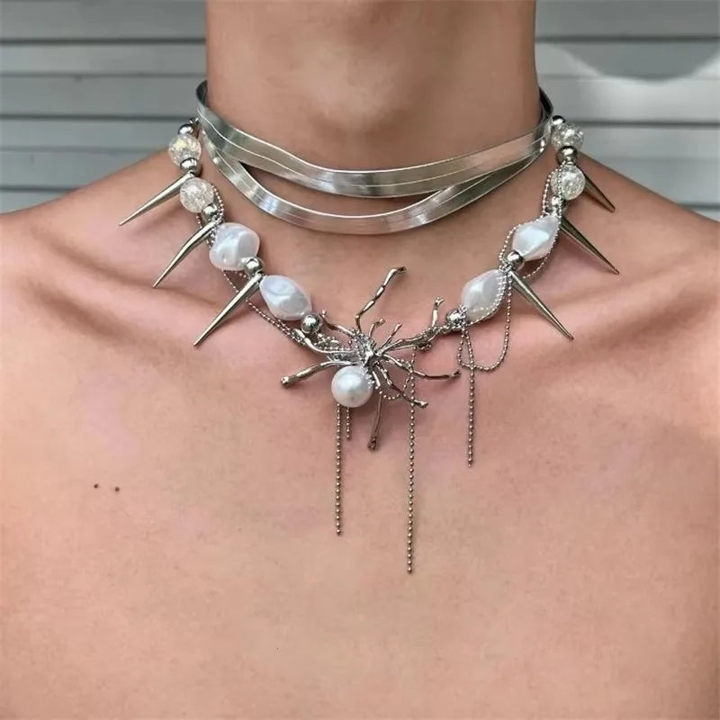 Gotic Y2K Choker Selection Stainless Steel