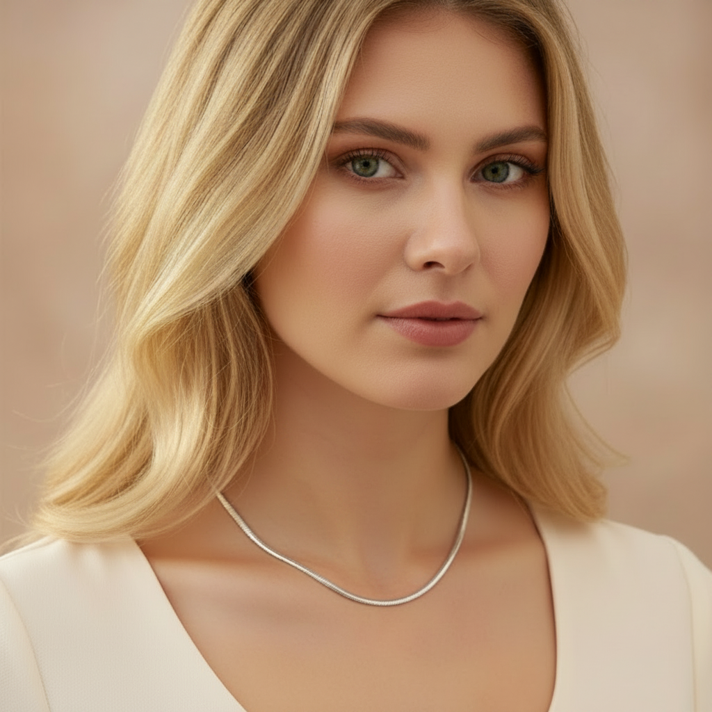 3mm Snake Chain Necklace in 925 Sterling Silver