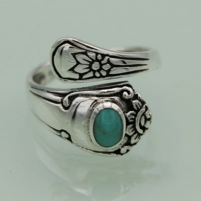 Amazing Collection of Turquoise Adjustable Zinc Alloy Rings - Bold, Statement, Boho