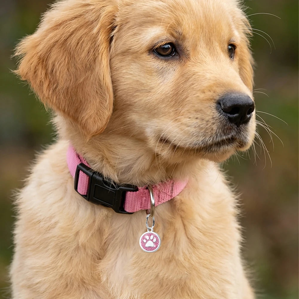 Aluminum Paw ID Tag for Dogs/Cats - Customize, Lazer Engrave