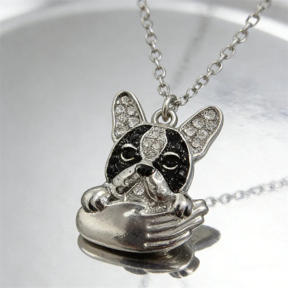 Collection of Dog Pendant Necklaces VARIOUS BREEDS Made with Zinc Alloy & CZ Diamonds