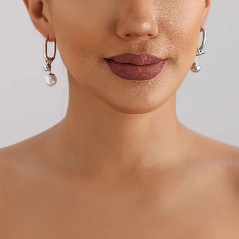 Choice of Asymmetric Zinc Alloy Earrings with Faux Pearls or CZ Stones