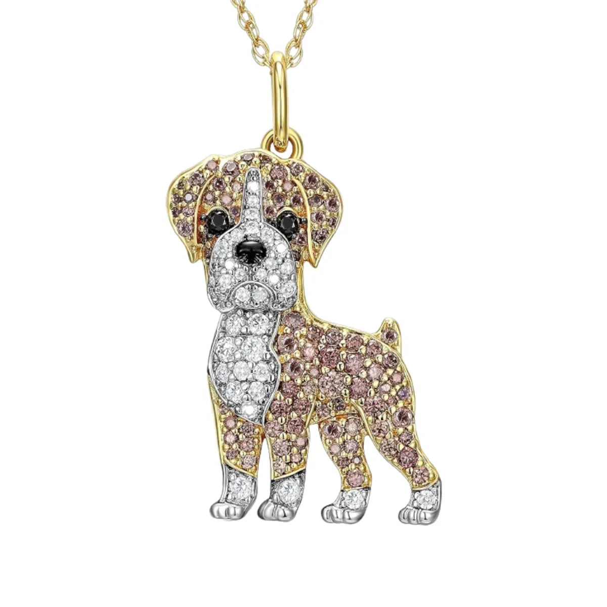 Collection of Dog Pendant Necklaces VARIOUS BREEDS Made with Zinc Alloy & CZ Diamonds