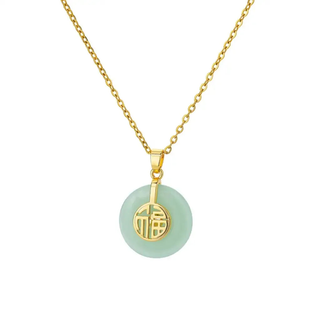 Opal Stone Pendant Stainless Steel Necklace