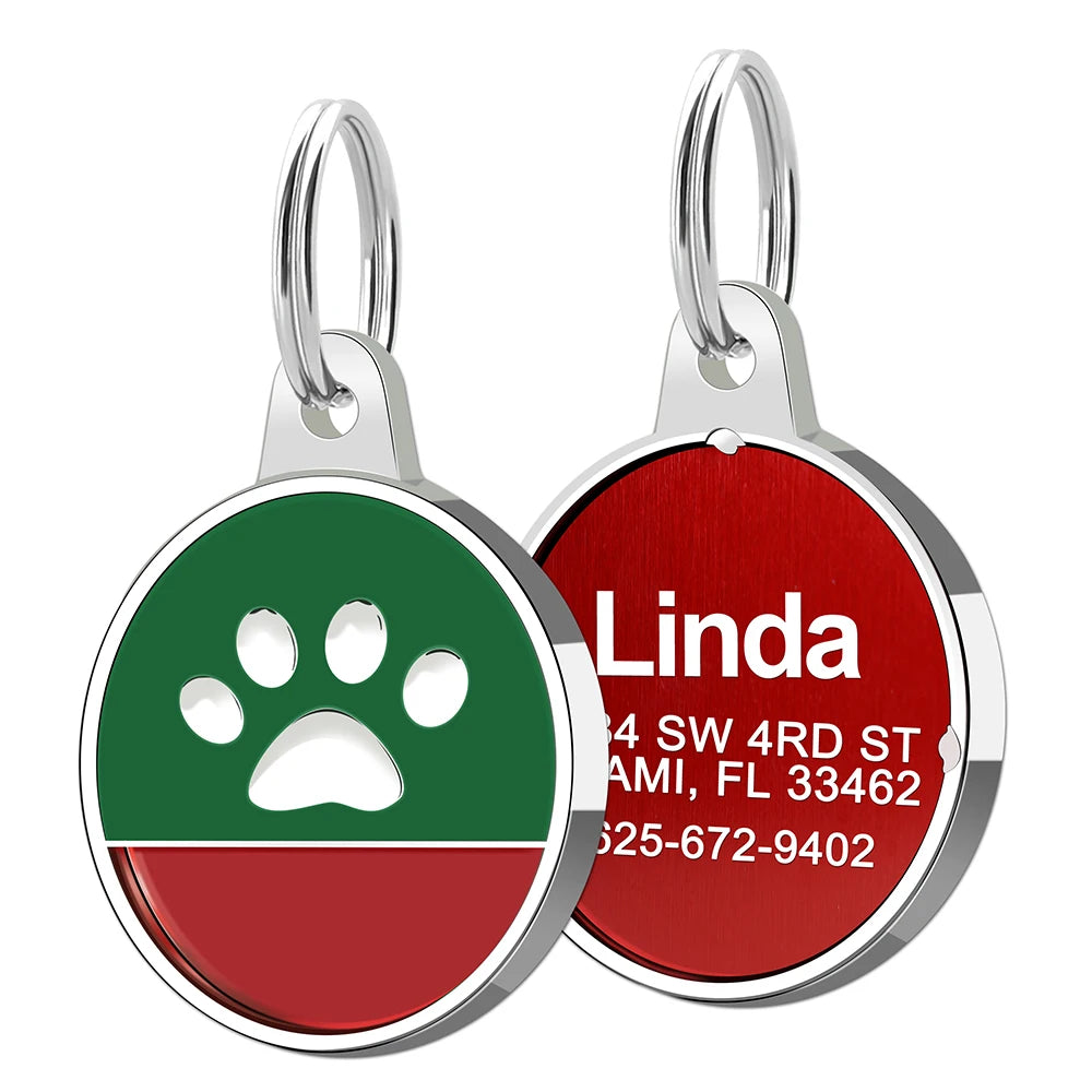 Metal Dog ID Tag Custom Engraved Choose Your Style