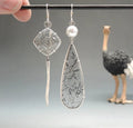 Selection of Very Unusual Boho Stone Asymmetric Dangle Alloy Earrings