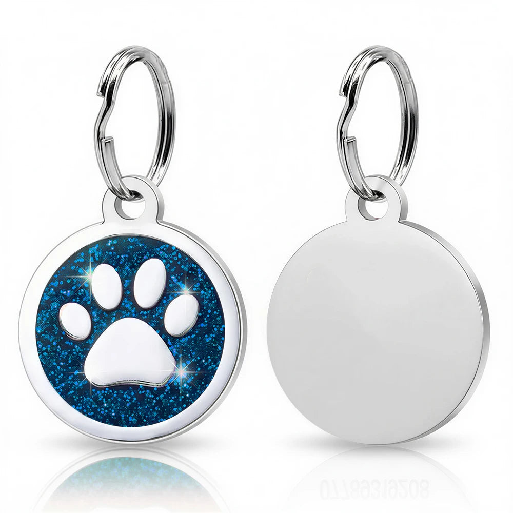 Aluminum Paw ID Tag for Dogs/Cats - Customize, Lazer Engrave