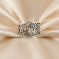 925 Sterling Silver Adjustable Flower Ring