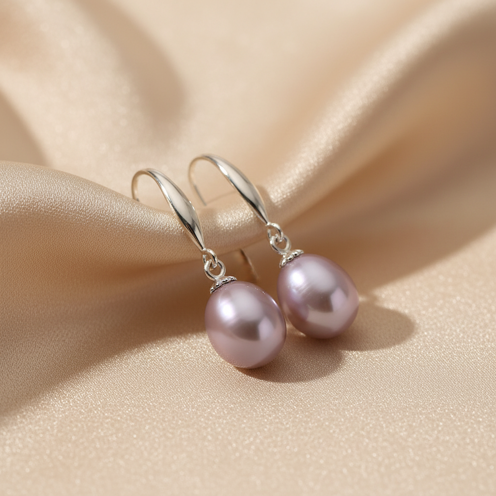 925 Sterling Silver Natural Pearl Earrings