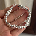 925 Sterling Silver Uneven Bead Bracelet