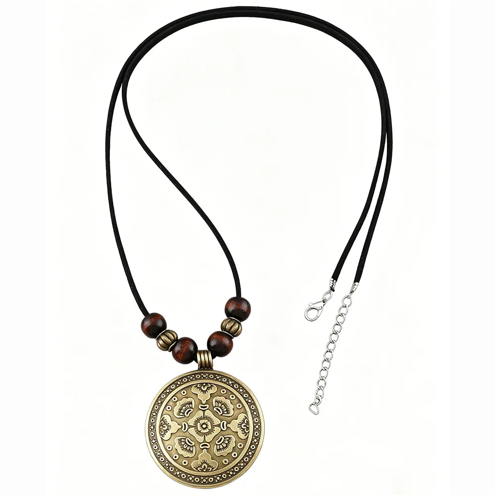 Brown Leather Cord Zinc Alloy Pendant Necklaces Selection