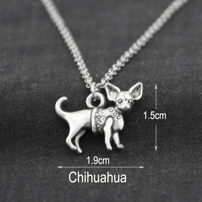 Corgi, Chihuahua, Collie Pendant on Stainless Steel Chain - Choose Yours