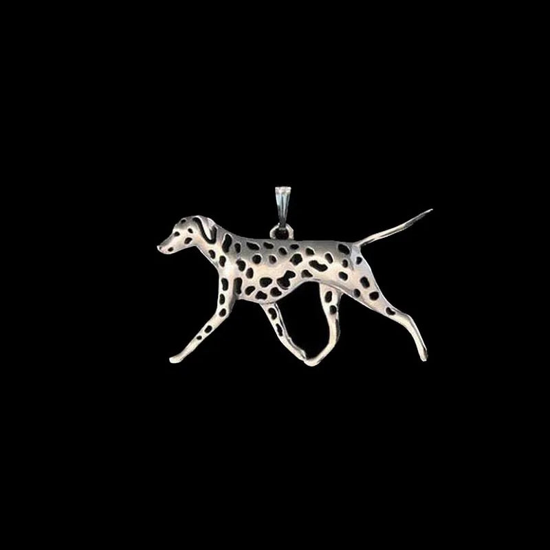 Dalmatian Moving Dog Pendant Gold/Silver Plated Zinc Alloy