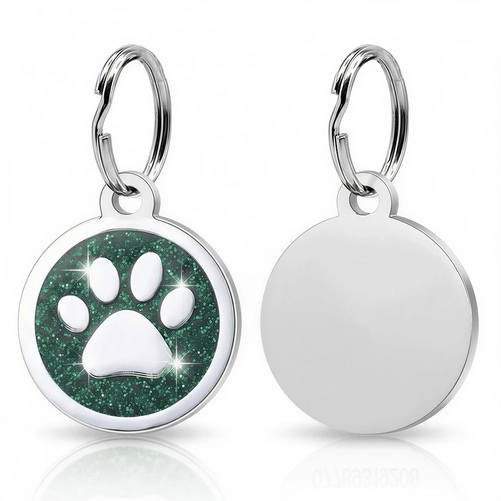 Aluminum Paw ID Tag for Dogs/Cats - Customize, Lazer Engrave