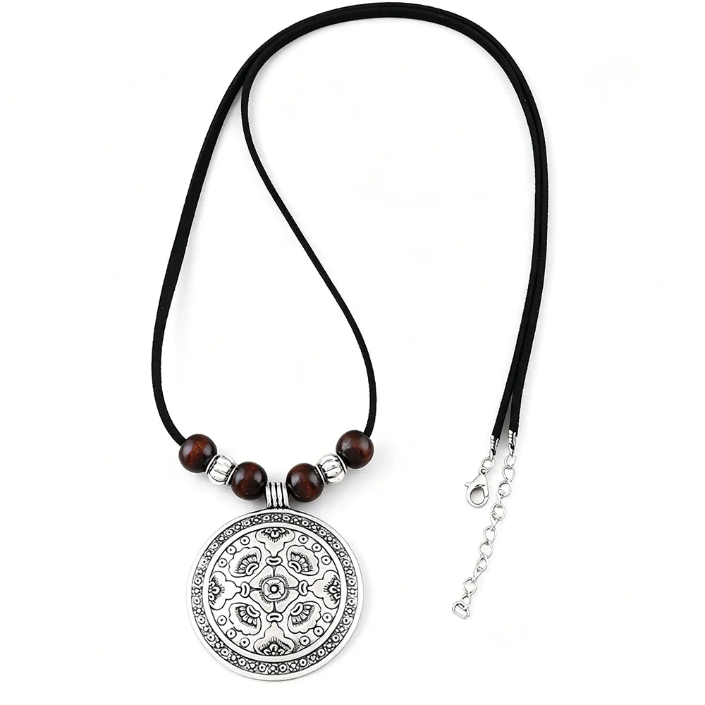 Brown Leather Cord Zinc Alloy Pendant Necklaces Selection