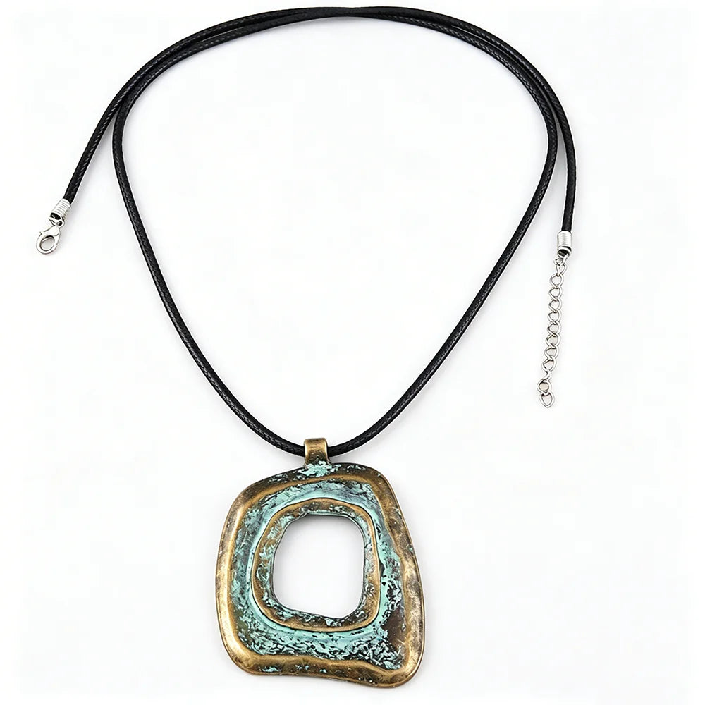 Brown Leather Cord Zinc Alloy Pendant Necklaces Selection