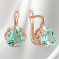 14K Gold Plated Copper Zircon Earrings