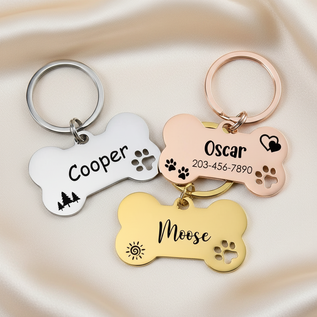 Laser Engraved Stainless Steel Dog Tag