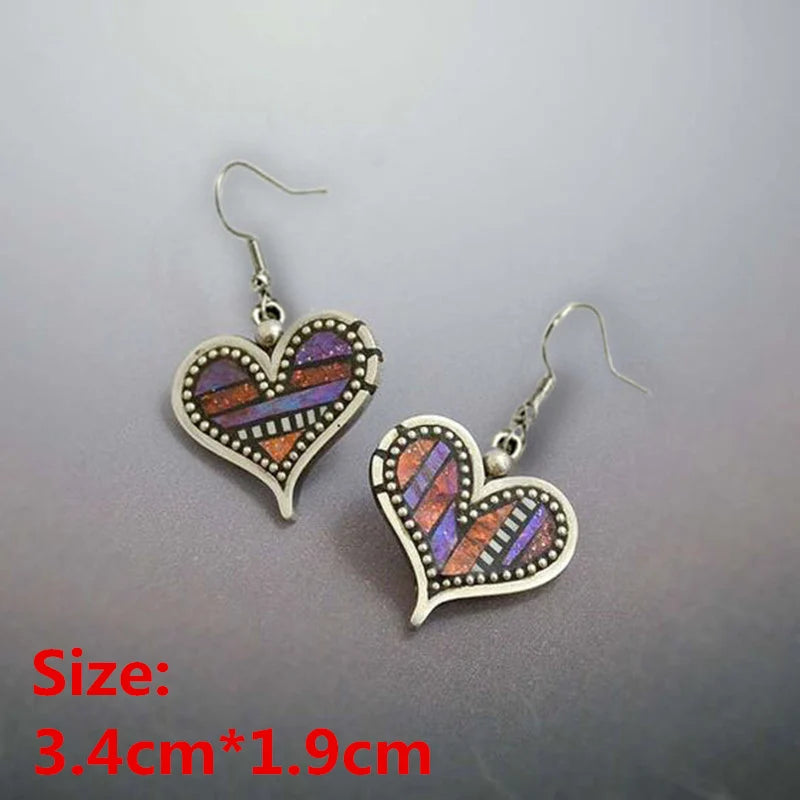 Unique Collection of Zinc Alloy Resin Dangle Earrings - Geometric Asymmetric Boho Trendy