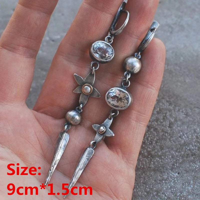 Unique Collection of Zinc Alloy Resin Dangle Earrings - Geometric Asymmetric Boho Trendy