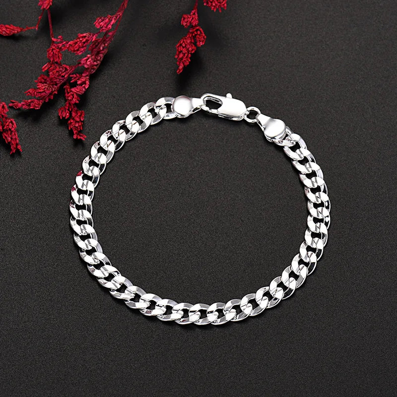 Selection of 925 Sterling Silver Chain Bracelets