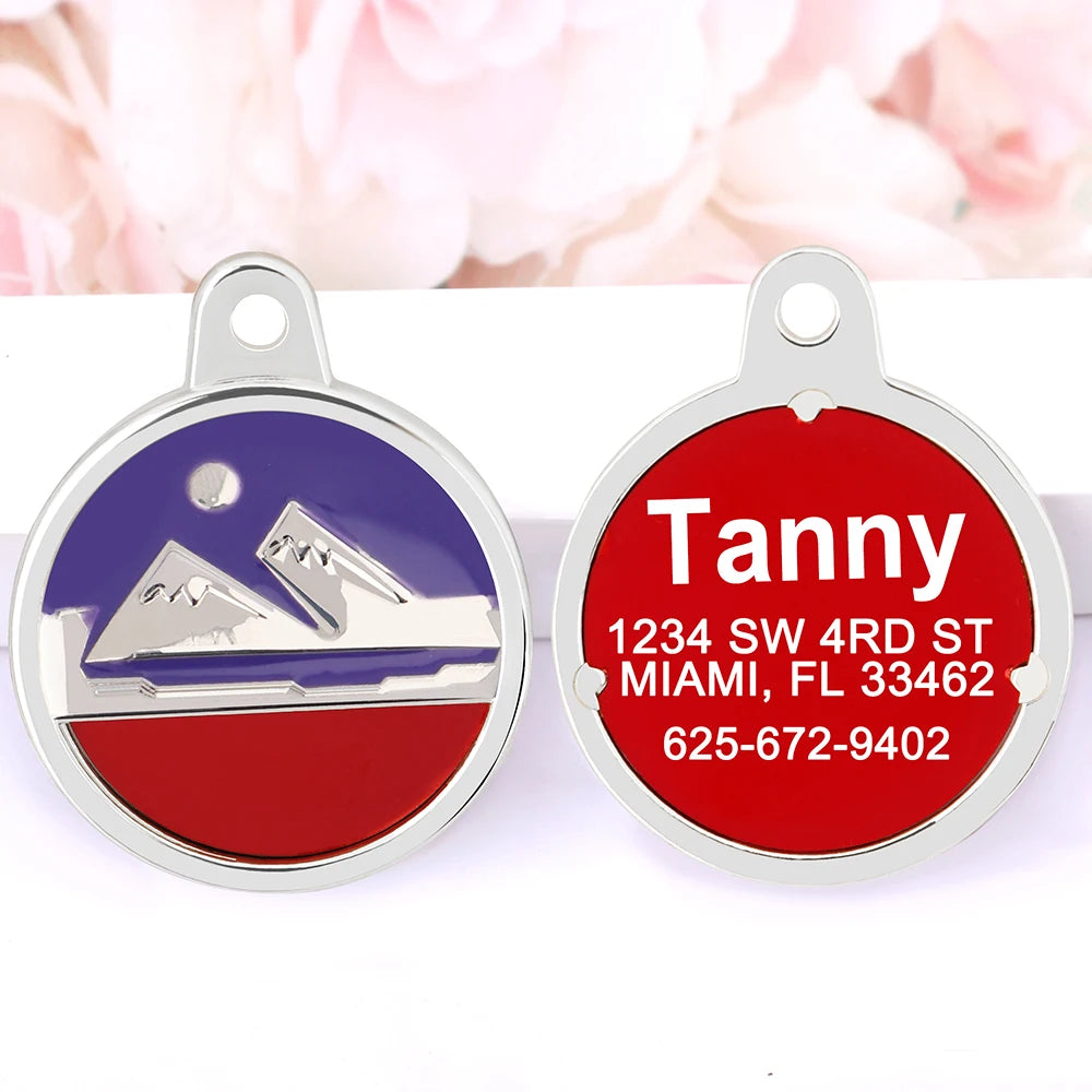 Metal Dog ID Tag Custom Engraved Choose Your Style