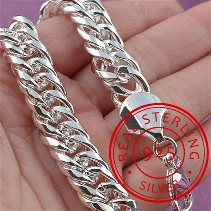Selection of 925 Sterling Silver Chain Bracelets