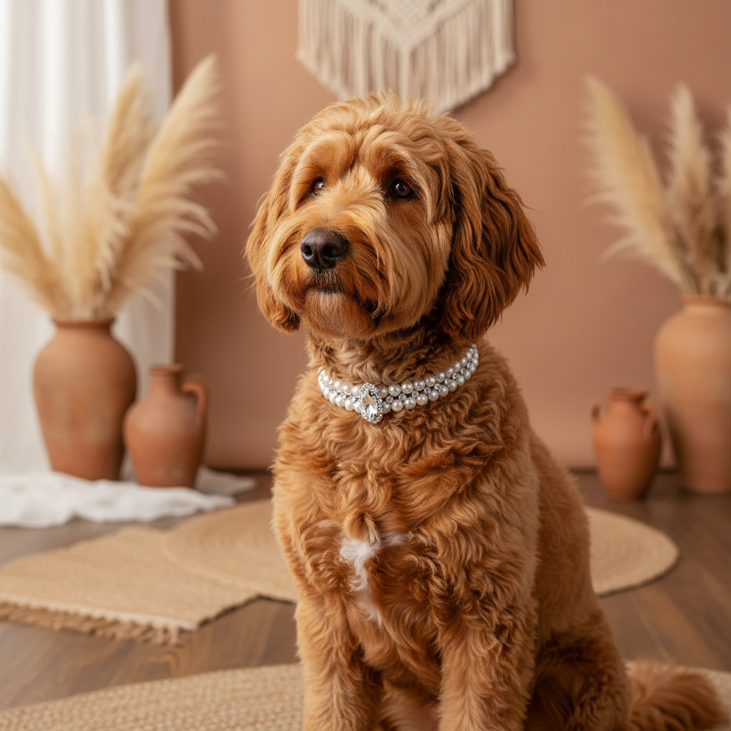 4 Luxury Cat Puppy Pearl Rhinestone Necklaces