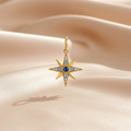 Gold Plated 925 Sterling Silver Cubic Zirconia Star Pendant Necklace