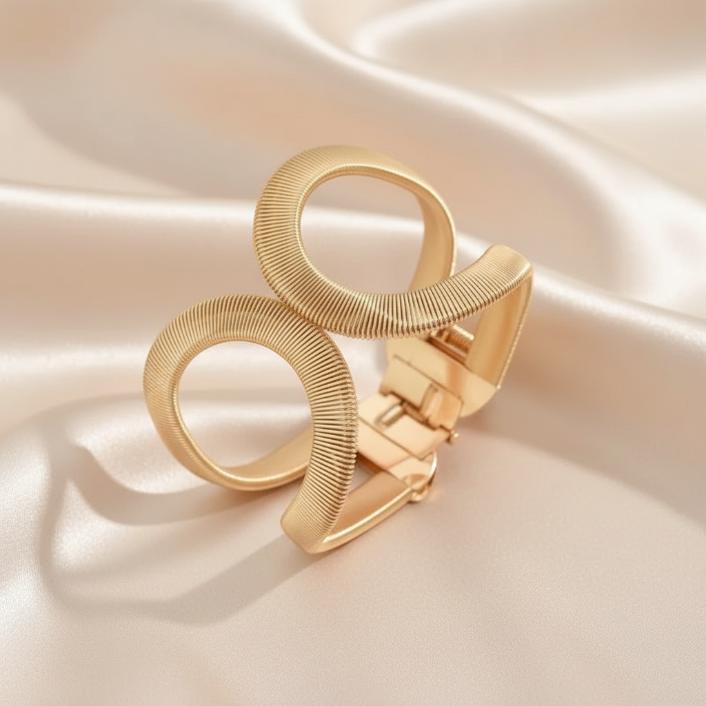 Chanel Symbol Golden Alloy Bracelet - Large Trendy Bold