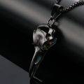 Viking Raven Skull Pendant Necklace Stainless Steel 69mmx21mm