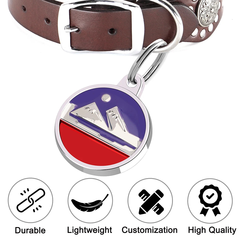 Metal Dog ID Tag Custom Engraved Choose Your Style