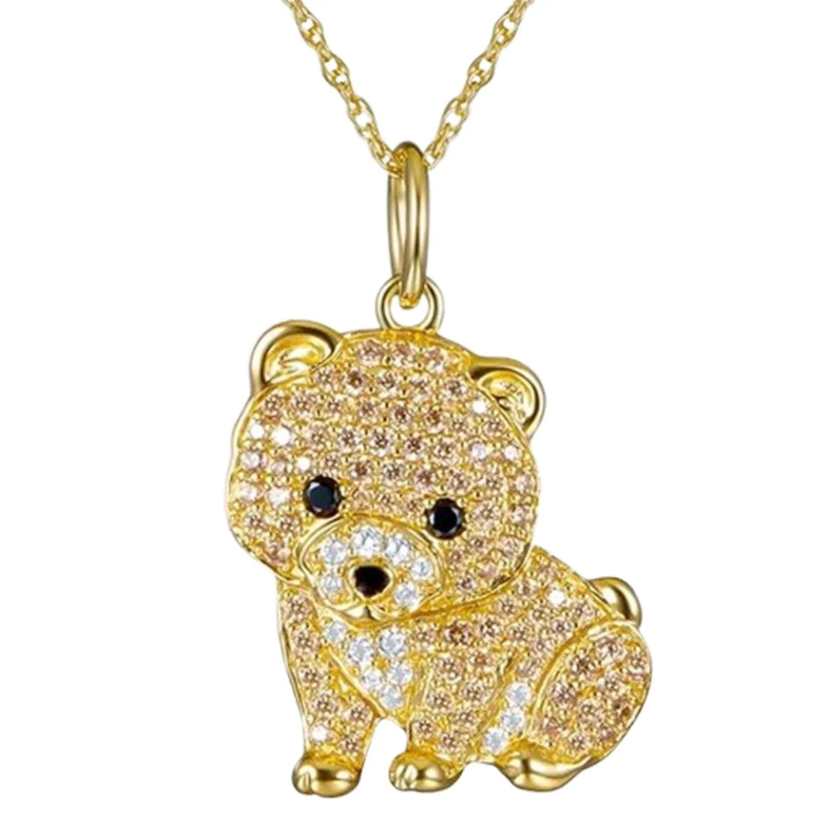 Collection of Dog Pendant Necklaces VARIOUS BREEDS Made with Zinc Alloy & CZ Diamonds