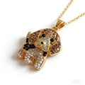 Collection of CZ Stone Dog Pendant Necklaces MANY BREEDS in Gold/Silver Tone Alloy - Choose Your Breed