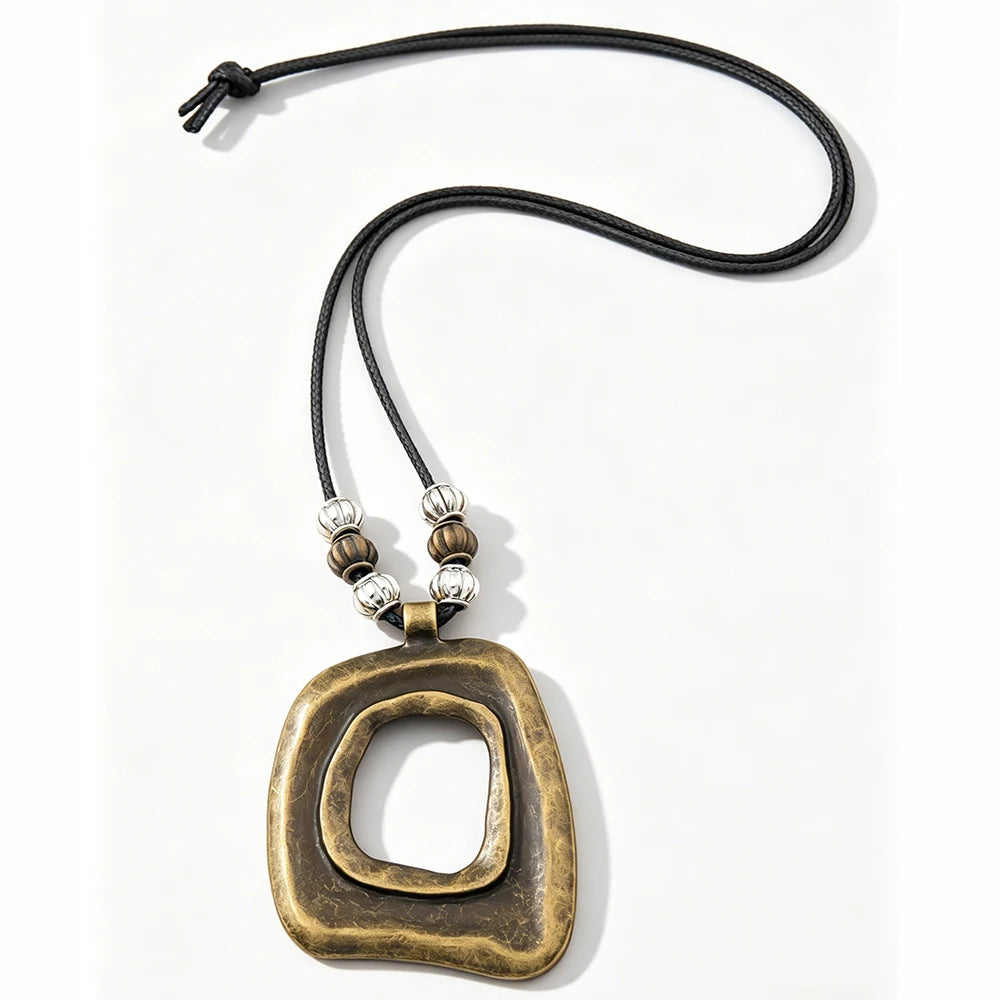 Brown Leather Cord Zinc Alloy Pendant Necklaces Selection