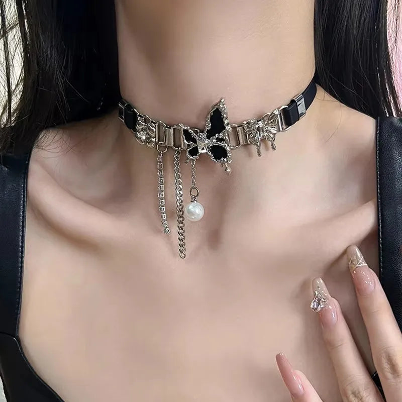 Gotic Y2K Choker Selection Stainless Steel