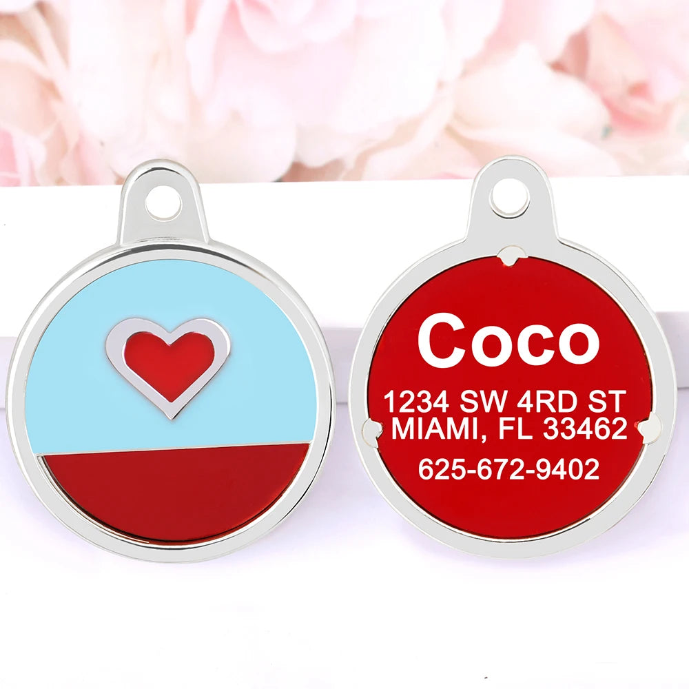 Metal Dog ID Tag Custom Engraved Choose Your Style