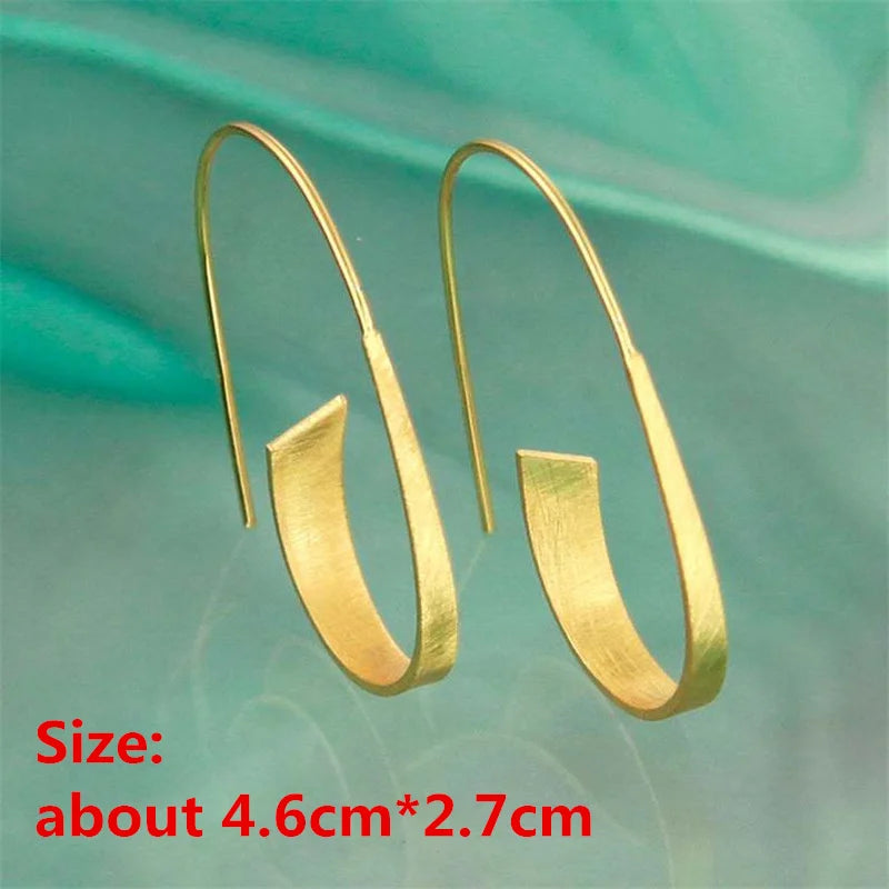 Unique Collection of Zinc Alloy Resin Dangle Earrings - Geometric Asymmetric Boho Trendy