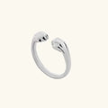 Cat Paw Hug Print Ring - Leaves Imprint, Made of Zinc Alloy, Adjustable, Very Cute