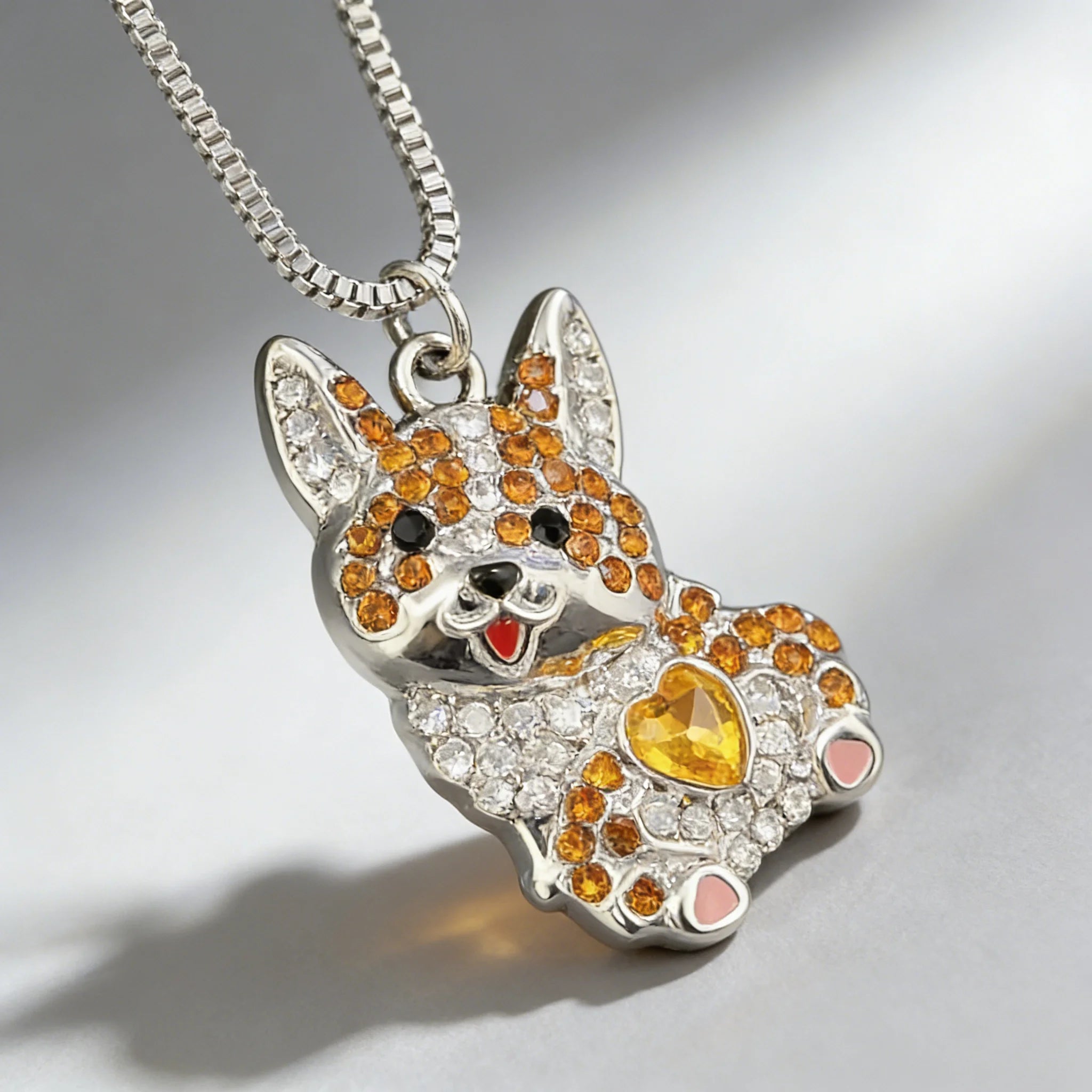 Collection of Dog Pendant Necklaces VARIOUS BREEDS Made with Zinc Alloy & CZ Diamonds