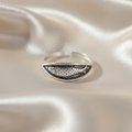 925 Sterling Silver Retro Fish Ring Adjustable
