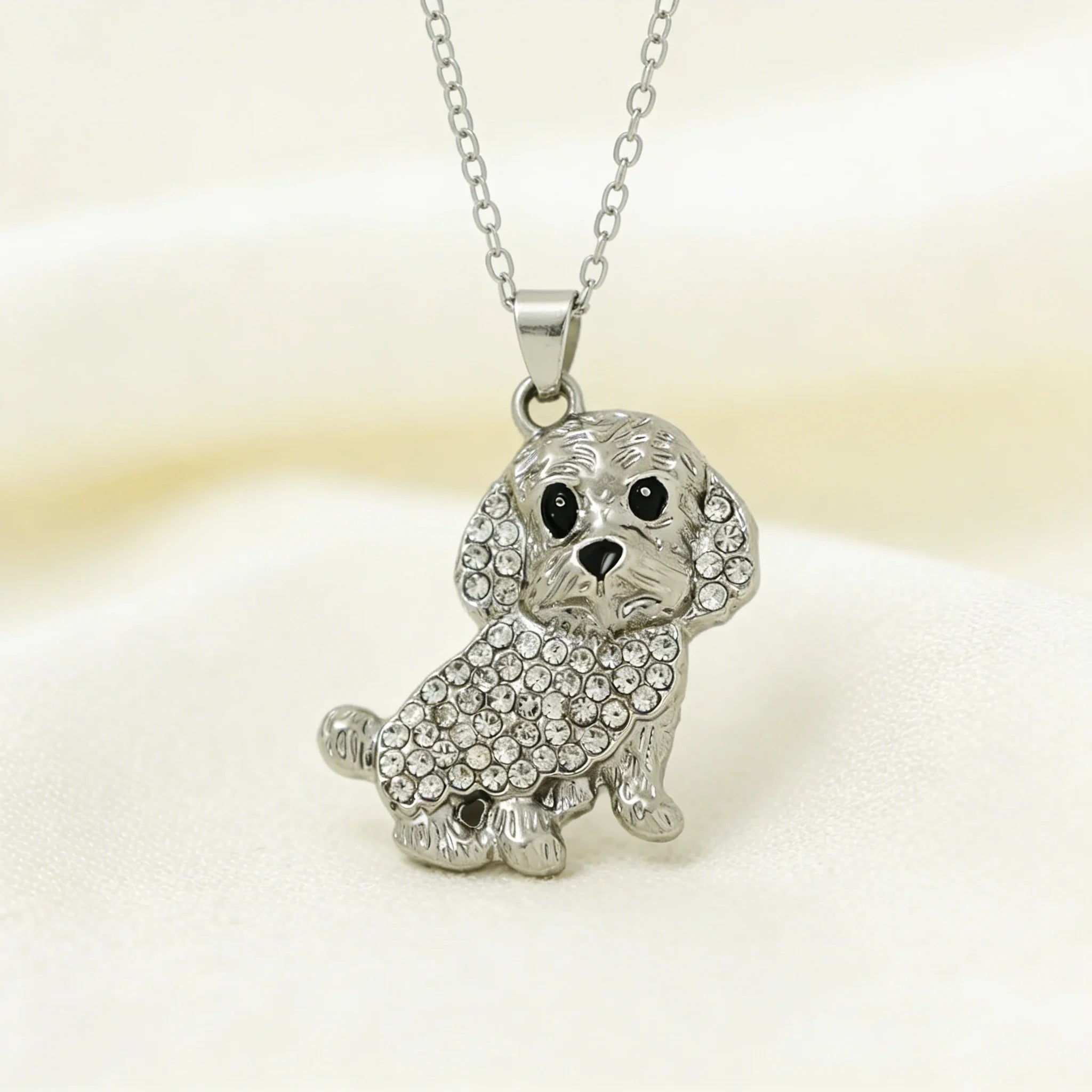 Collection of Dog Pendant Necklaces VARIOUS BREEDS Made with Zinc Alloy & CZ Diamonds