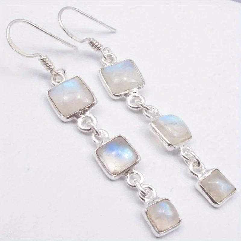 Copper Waterdrop Moonstone Pendant Earrings Selection